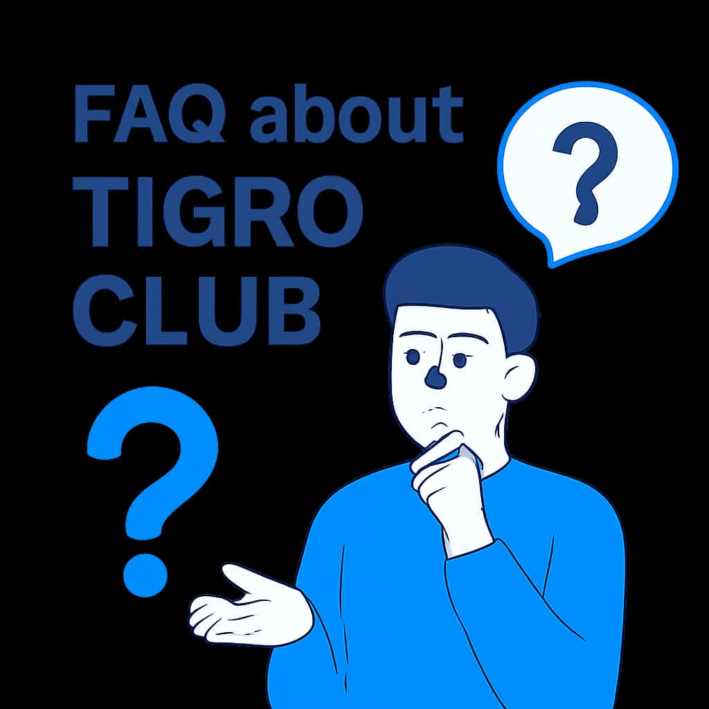 An educational diagram about Tigro Club FAQ.