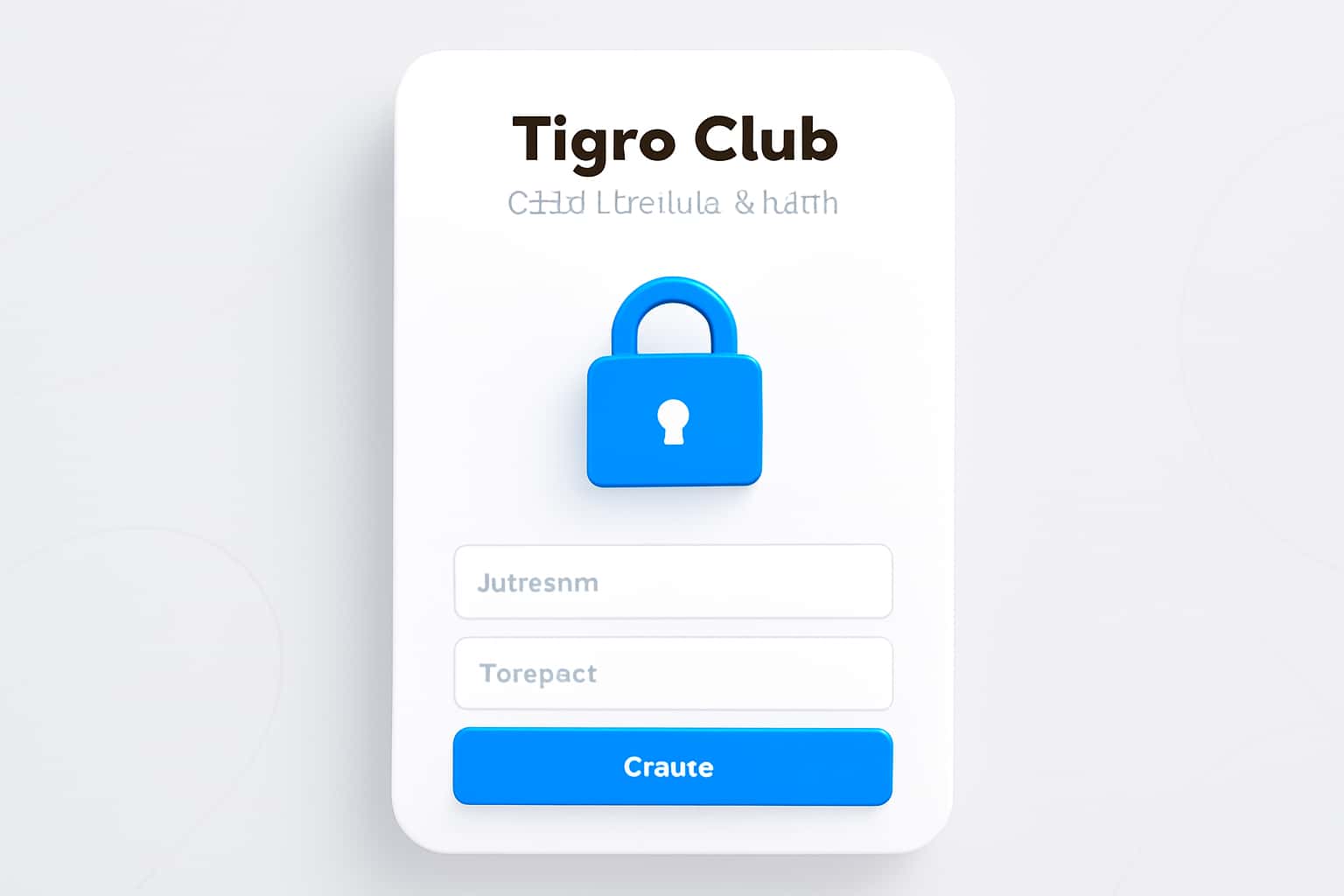 Tigro Club User Authentication Interface