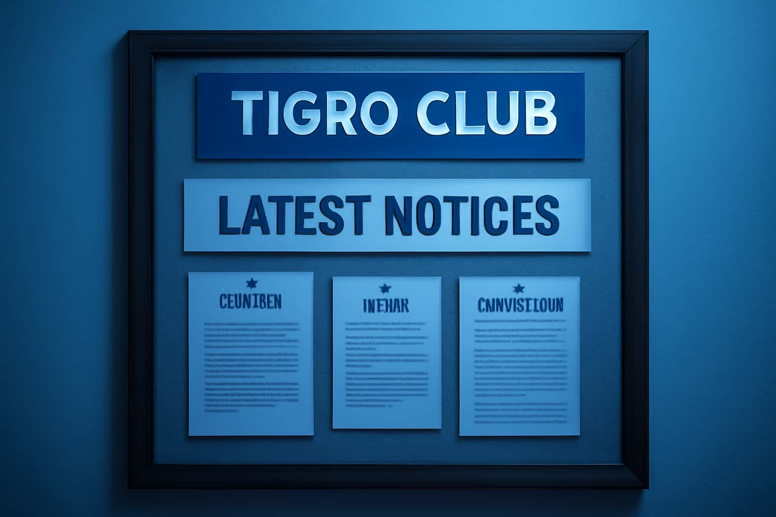 A visual representation of the Latest Tigro Club Notices featuring the title prominently.