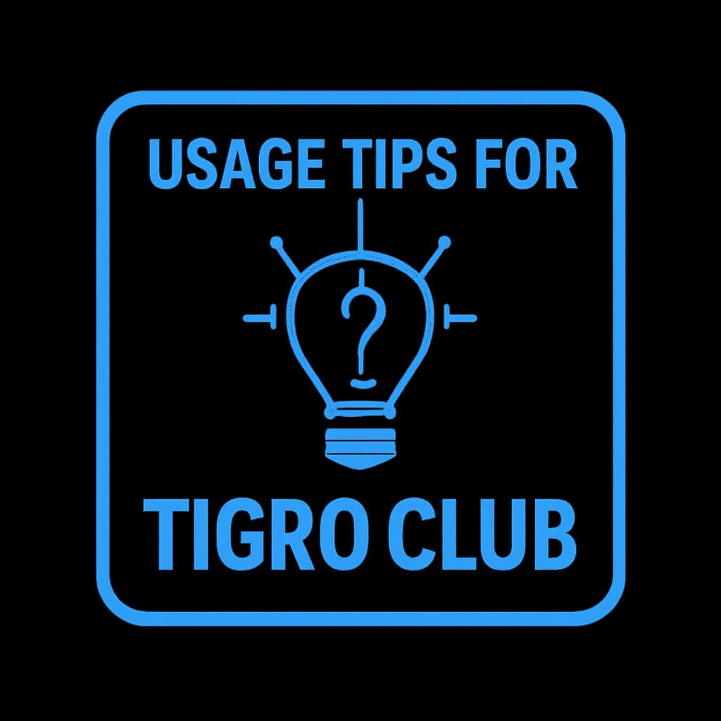 Icon representing Usage Tips for Tigro Club.